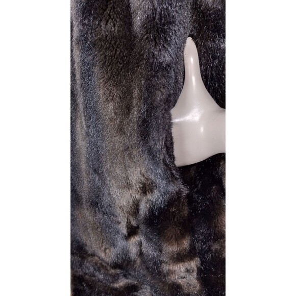 Vintage 50s Tocci Tissavel France Brown Faux Fur Mob Wife Teddy Bear Coat OSFM - Picture 7 of 10